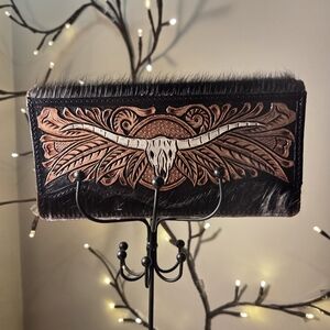 Western Leather Key & Card Holder -